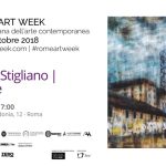 Invitation to the personal exhibition of Mariarosaria Stigliano