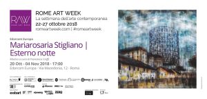 Invitation to the personal exhibition 'Esterno Notte 'of Mariarosaria Stigliano