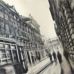 GIRO ROMANTICO grafite su carta 70x100cm 2009 di Mariarosaria Stigliano