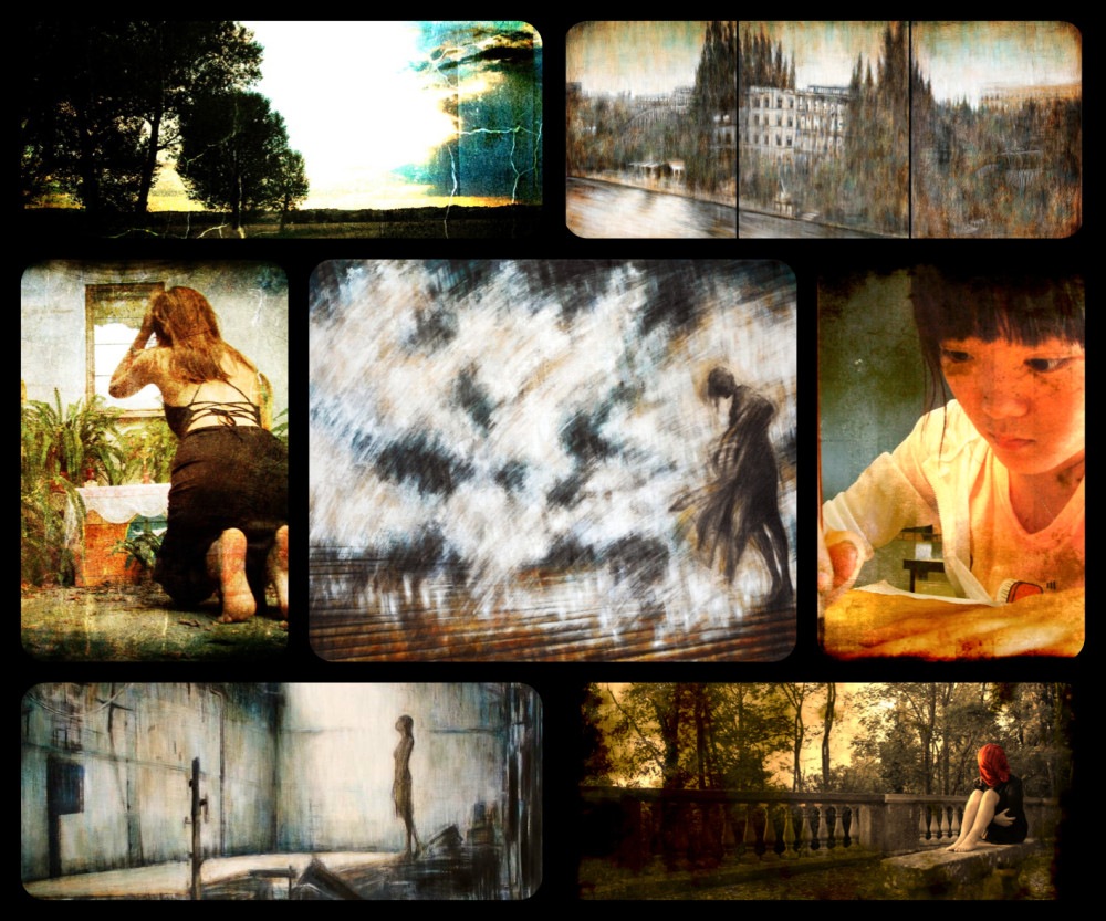 collage di opere presentate alla mostra 'Reportage di un sogno ' a Wolfsburg