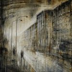 ALMOST RAIN, oil pigments and enamel on canvas, 40x30cm, 2015, Mariarosaria Stigliano