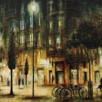 NIGHT WALK, oil pigments and enamel on canvas, 50x70cm, 2016, Mariarosaria Stigliano