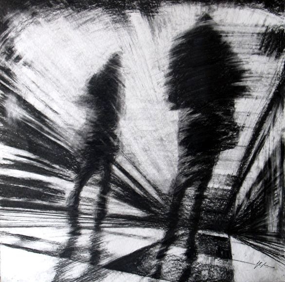UNDERGROUND, graphite on paper, 50x50cm, 2007, Mariarosaria Stigliano